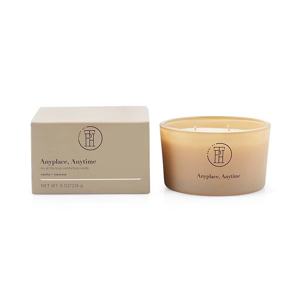 NEW! BODY BY TPH Anyplace Anytime Vanilla & Tuberose Soy Wax Blend Candle (8oz) - Picture 3 of 8